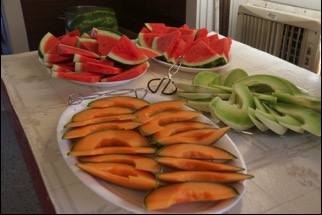 Baker Ranch melons at the Sunday evening BBQ