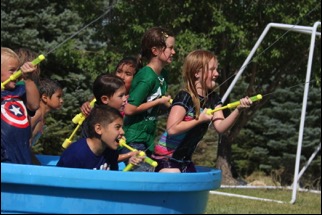 water warriors in the massive water fight Saturday afternoon